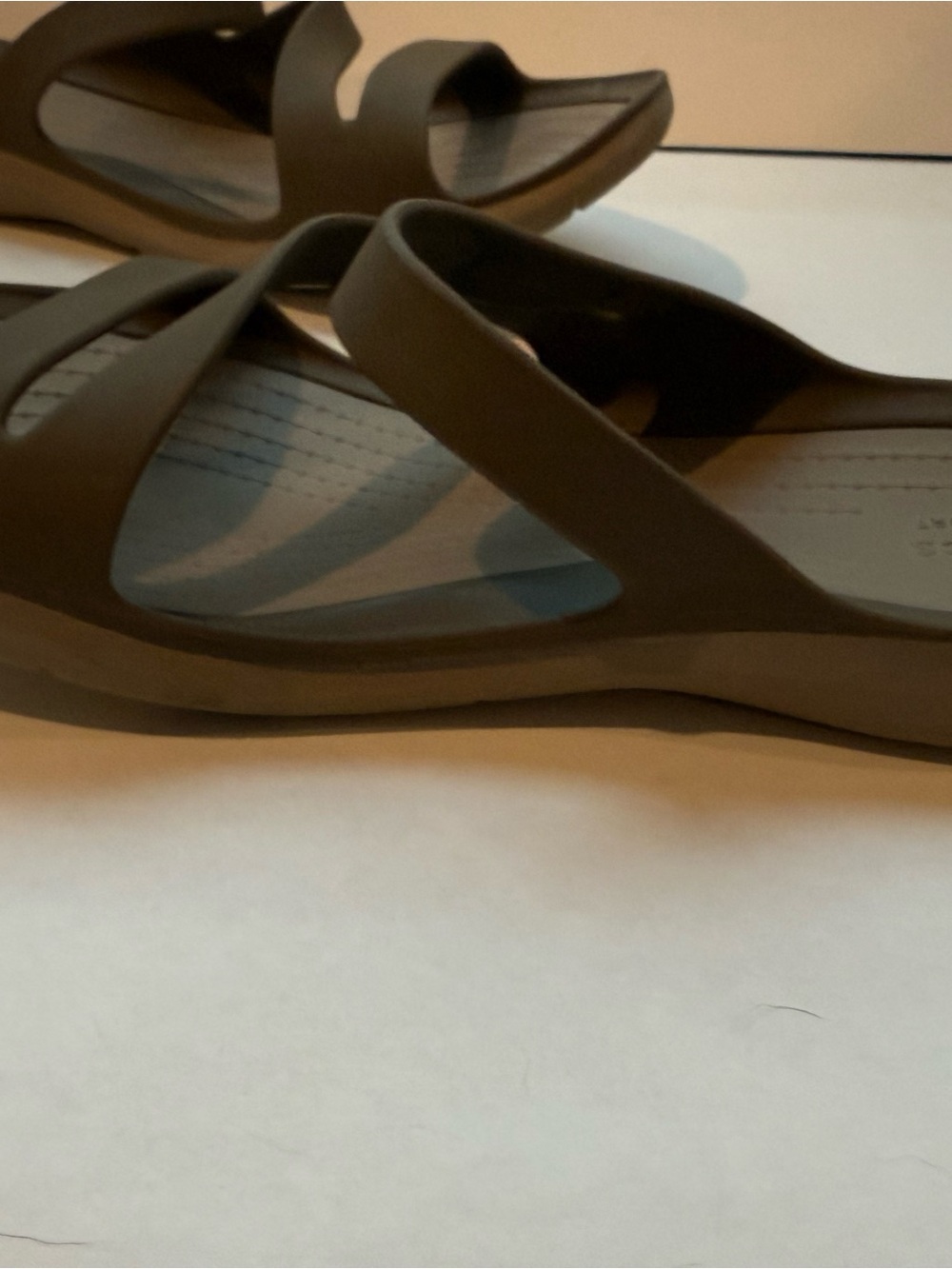 Crocs Women's Swiftwater Slide Sandals in Walnut - Size 8 - Picture 5 of 7